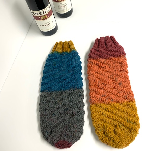 Handknit bottle cozies.  B2 - Picture 4 of 5